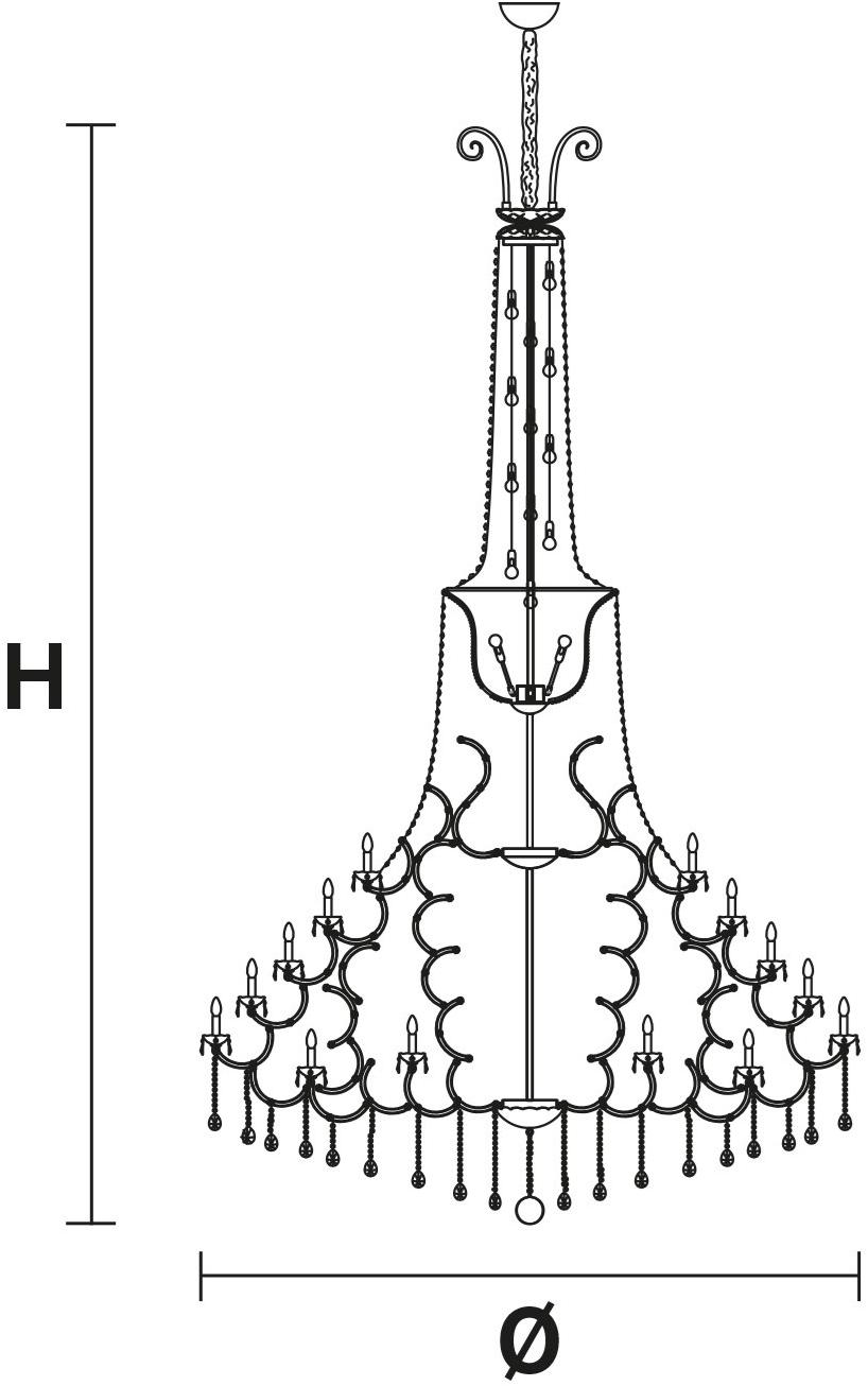 Masiero Крашеная металлическая люстра с кристаллами Maria teresa sun-id-1358751 - Вид №4