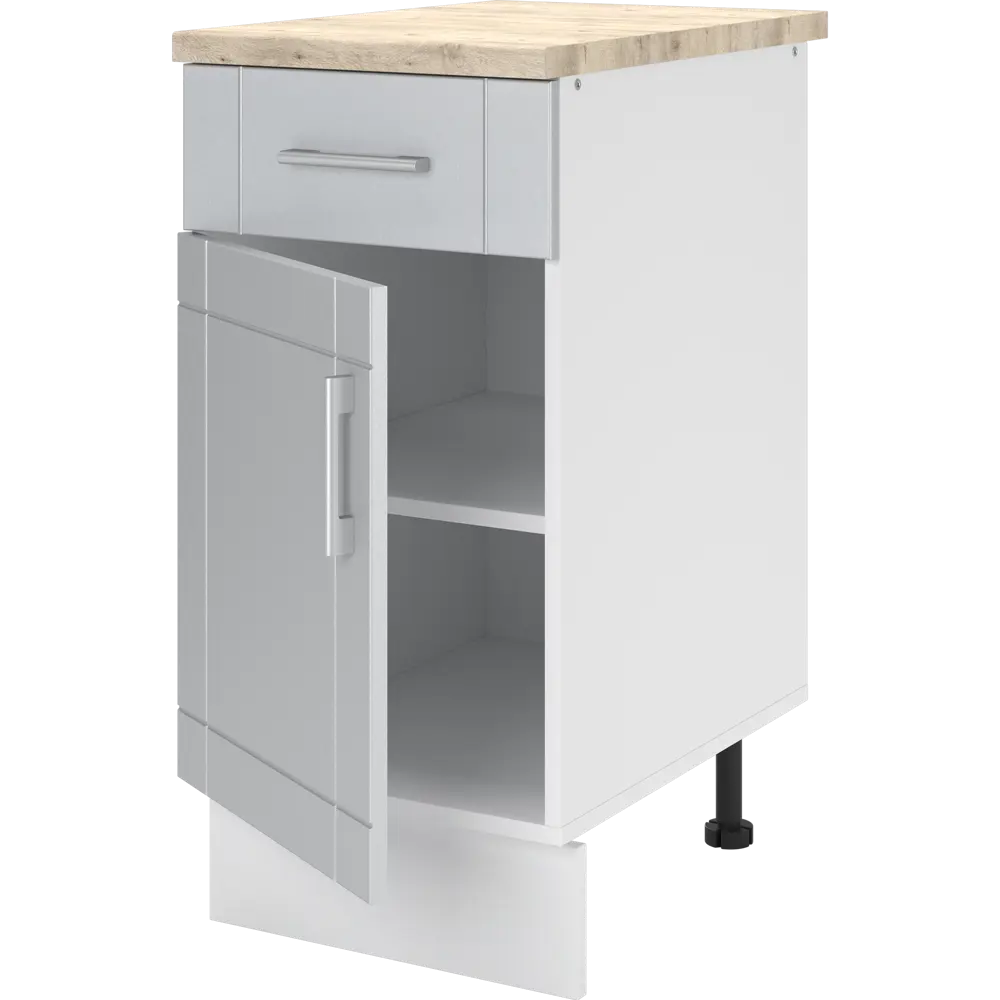Шкаф напольный Тортора-4 с одним ящиком 40x86x60 см ЛДСП цвет серый Santreyd STLM-2046944 - Вид №2