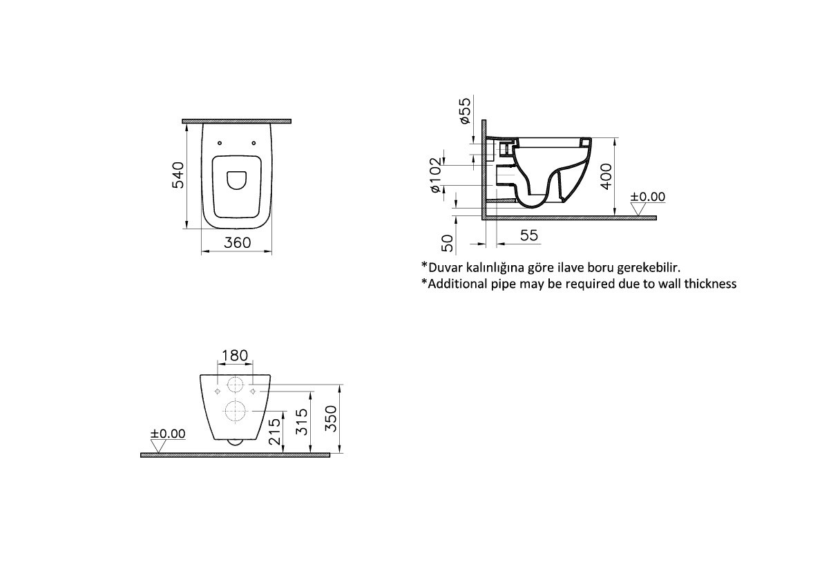 4392B003-1295 Биде Vitraglobal Shift - Вид №1