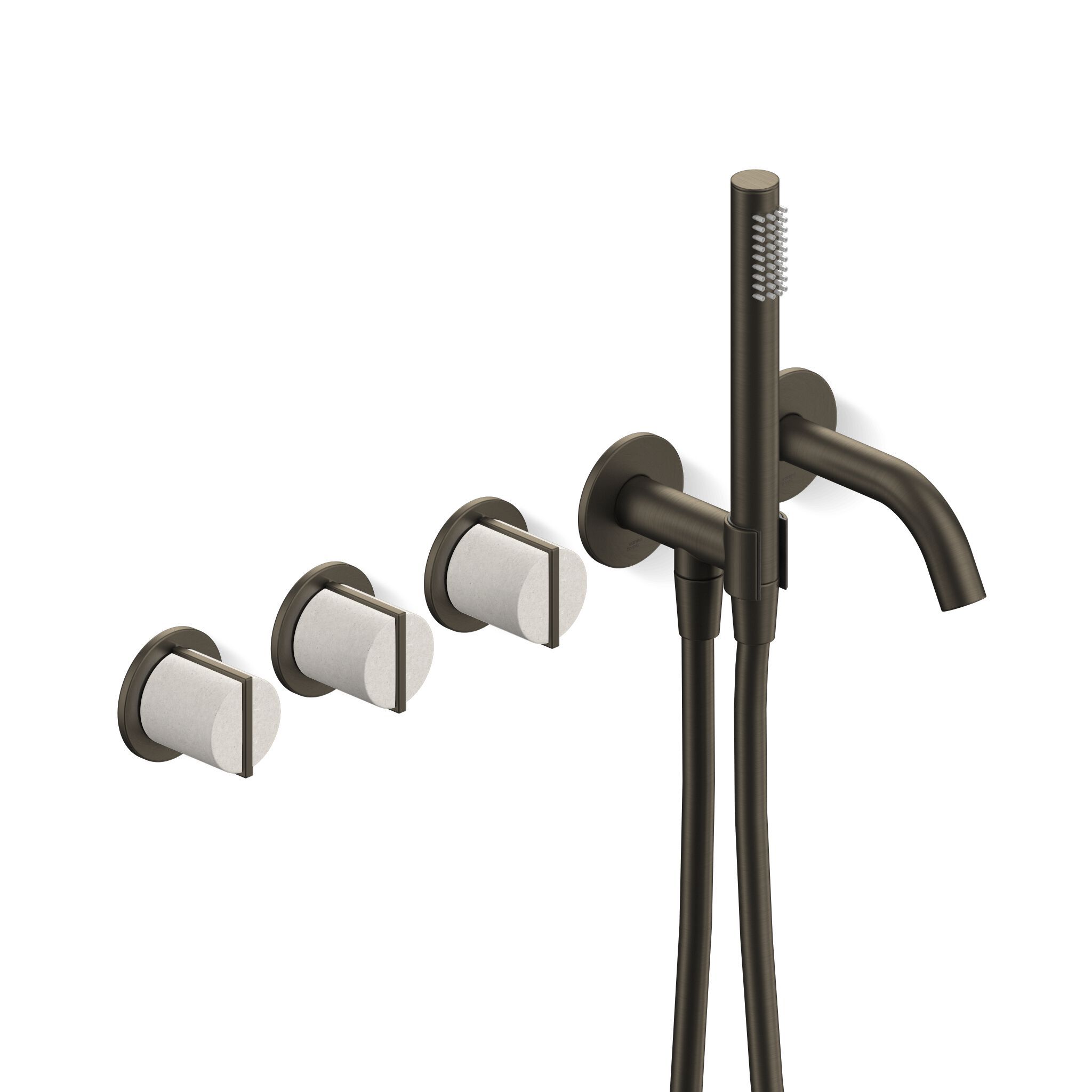 Настенный набор для ванны с 5 отверстиями и ручным душем Varied Forms Macaron ARCH-00113185 - Вид №8