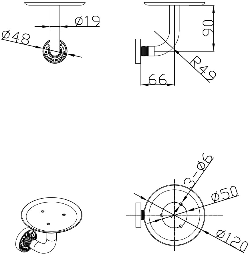 JEE-O Настенная мыльница из стали Soho 701-0090/2/8/9 - Вид №1