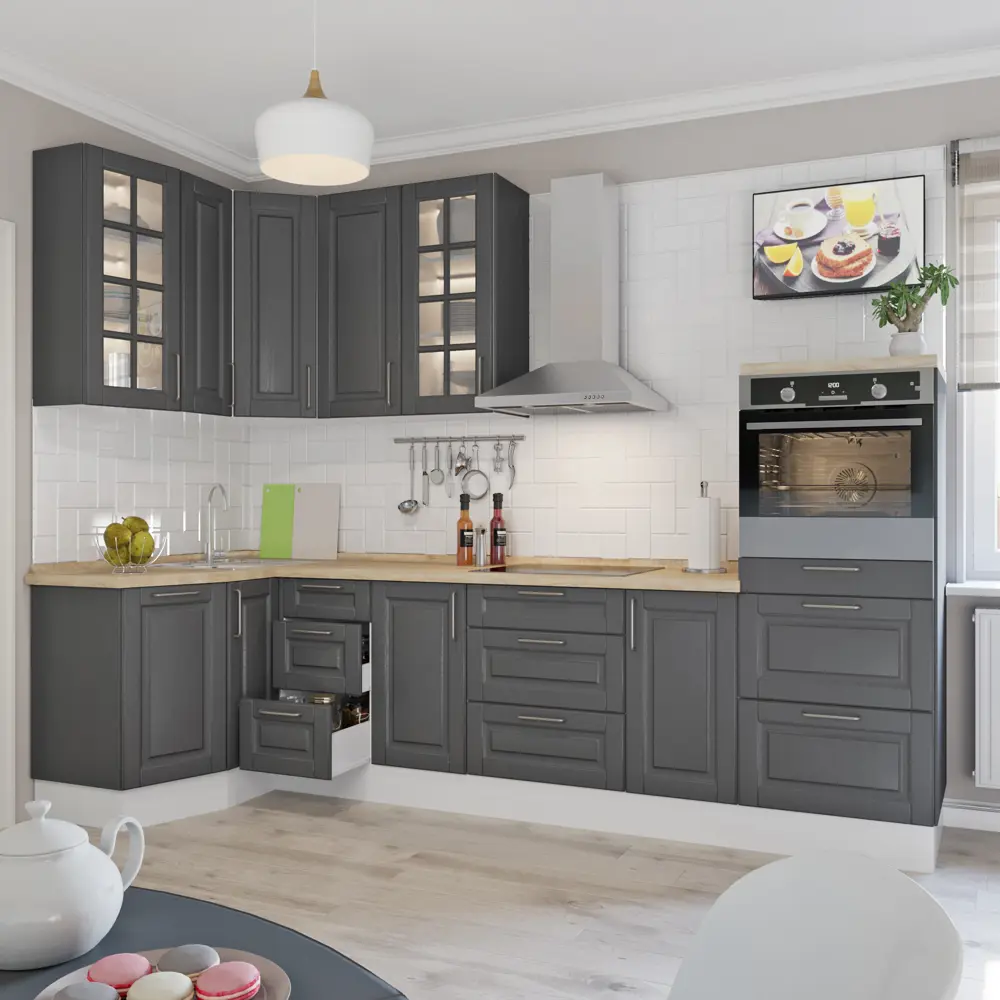 Дверь для шкафа Delinia «Леда серая» 60x35 см, МДФ, цвет серый STLM-2206159 - Вид №3