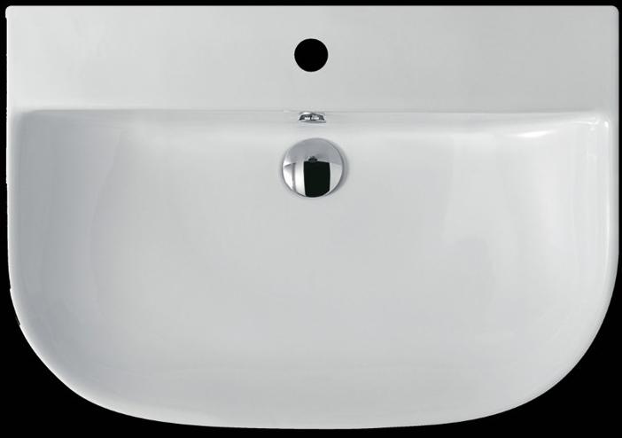 5206 Подвесная раковина настенная овальная KIROVIT M2 белая - Вид №3