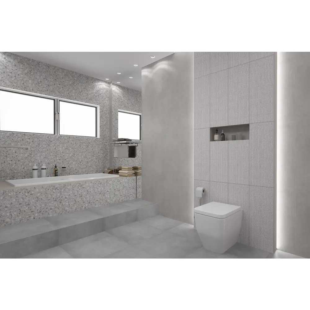 Плитка настенная Azori Mos Laura Bianco 25.1x70.9 см 1.25 м² цвет белый 85091605 STLM-2004292 - Вид №1