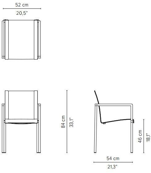 TRIBÙ Садовый стул с подлокотниками Natal alu 05918 - Вид №4