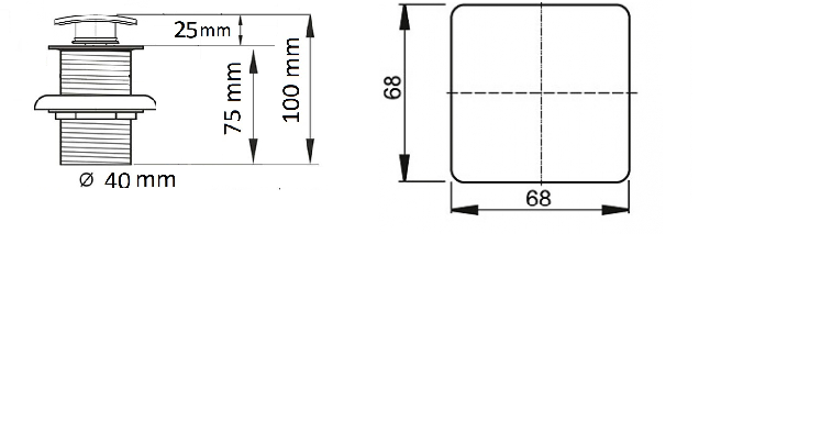 RD006 Донный клапан для раковины LAB.Space  - Вид №3