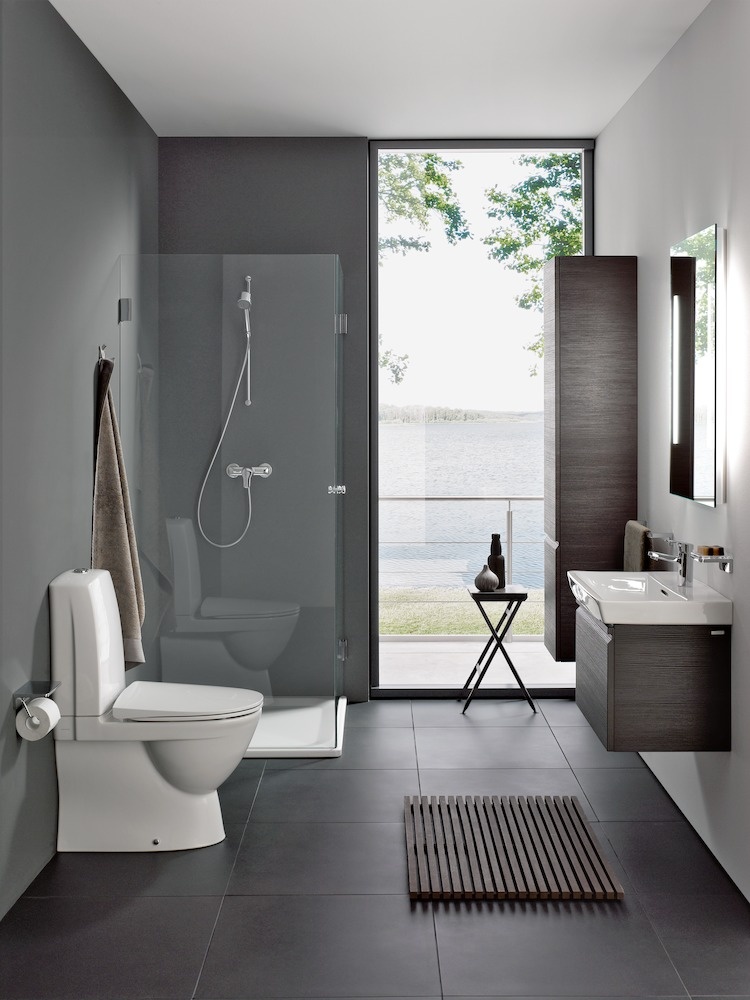 H4029501102631 Шкафчик высокий, 4 полочки стеклянные, петли справа LAUFEN PRO - Вид №19