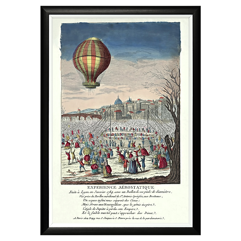 550016624_1818 Арт-постер «Монгольфье в Лионе, 19 января 1784» Object Desire 