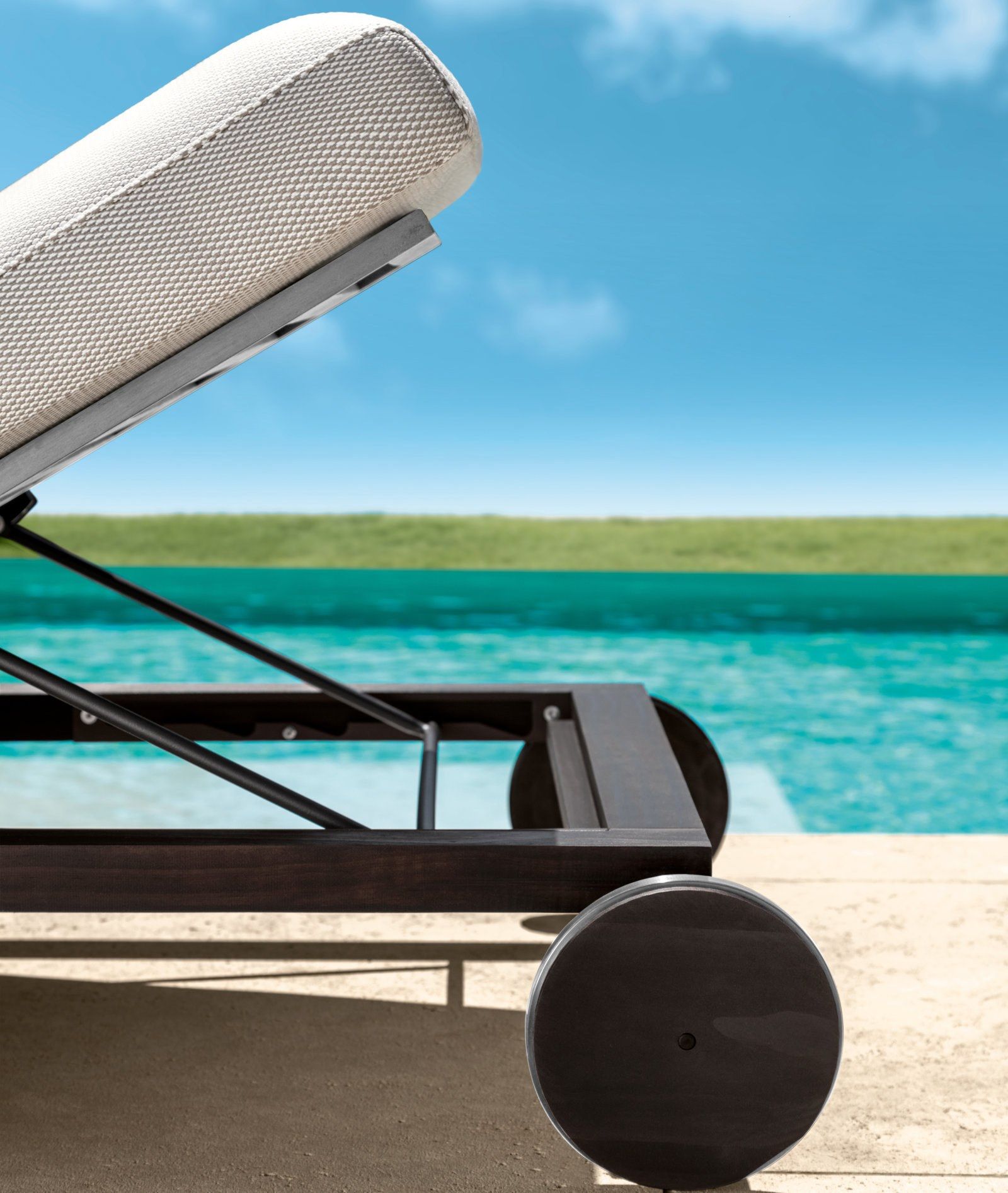 Садовая кровать из тикового дерева с колесами Talenti CleoSoft-wood ARCH-00097391 - Вид №2