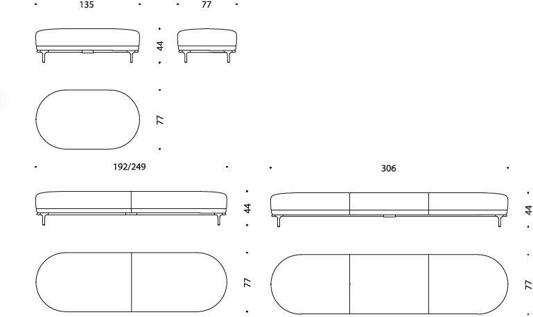 Wittmann Мягкая скамья из ткани Vuelta sun-id-1475281 - Вид №2
