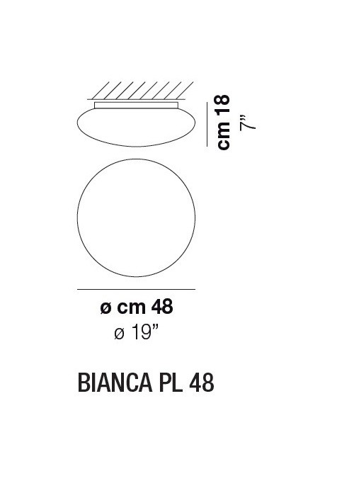 Vistosi Bianca PL 48 PLBIANC48BC3 светильник настенно-потолочный 55631 - Вид №3
