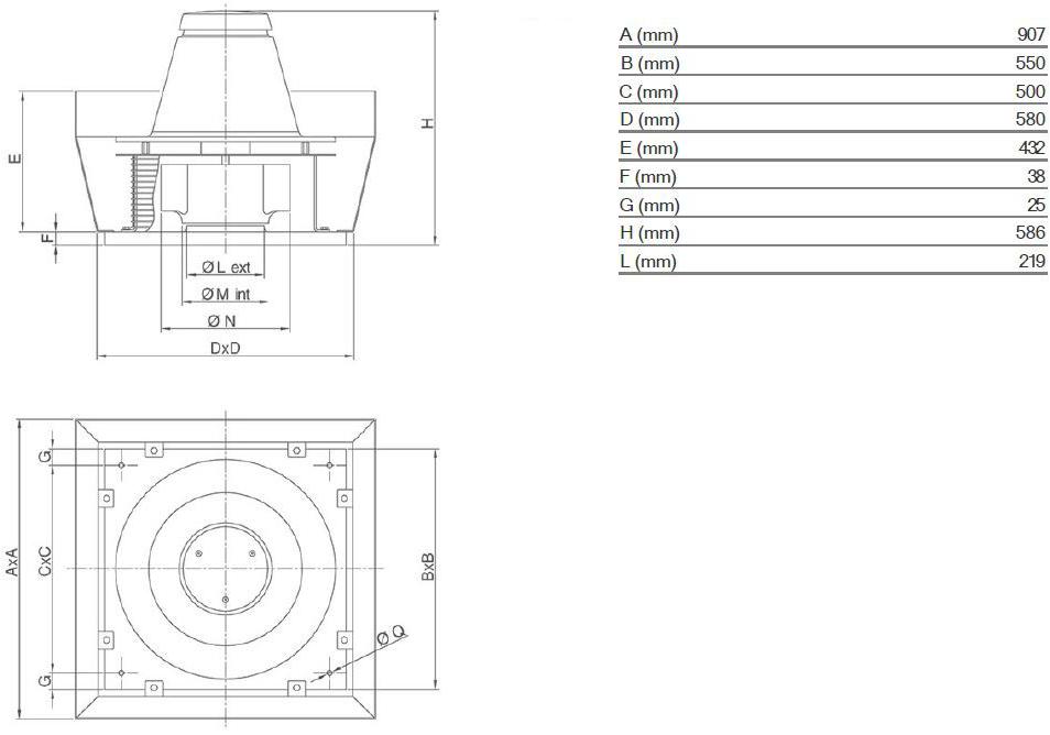 Vortice Центробежный крышный вентилятор с вертикальной разгрузкой Torrette tr-e-v 15197 - Вид №1