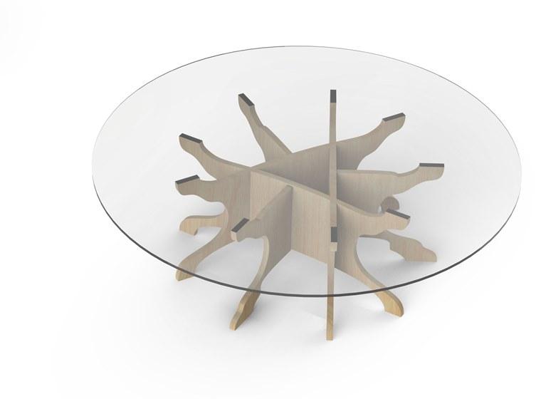 ALBEDO Низкий круглый журнальный столик из березы Tale sun-id-1410396 - Вид №3