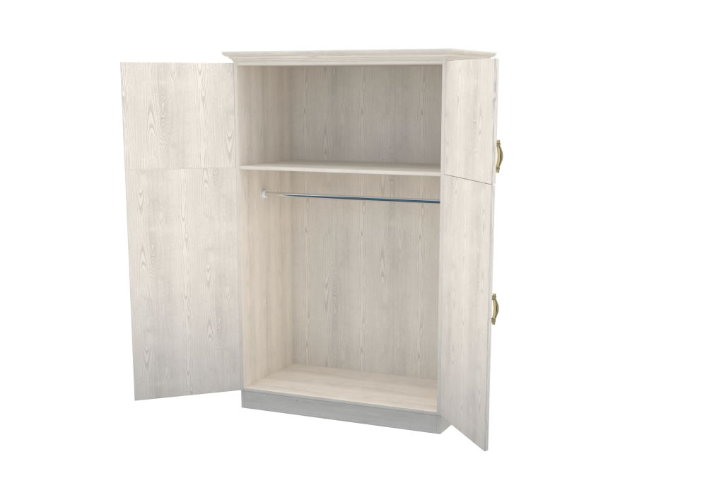 Шкаф распашной двухдверный с ящиками белый "Эдем" DREAMLINE ЭДЕМ 174892 Белый  - Вид №5