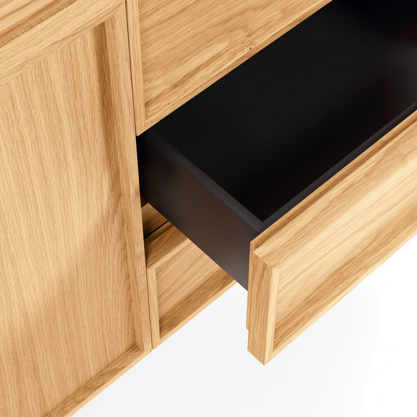 101820 Буфет с дубовым шпоном и стальной рамой 160 x 78 см La Forma Taiana  - Вид №3