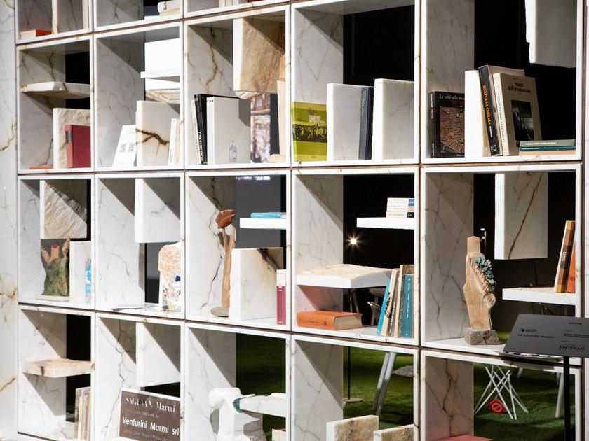 SAGEVAN MARMI Отдельностоящий книжный шкаф из скульптурного мрамора Marble experience sun-id-1408904 - Вид №2