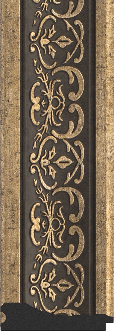 BY 3423 Зеркало с фацетом в багетной раме - вензель серебряный 101 mm EVOFORM Exclusive - Вид №3