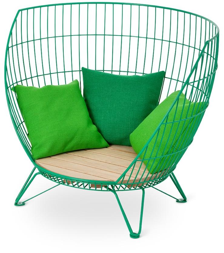 Nola Industrier Кресло из нержавеющей стали с высокой спинкой Basket sun-id-1507288 - Вид №9