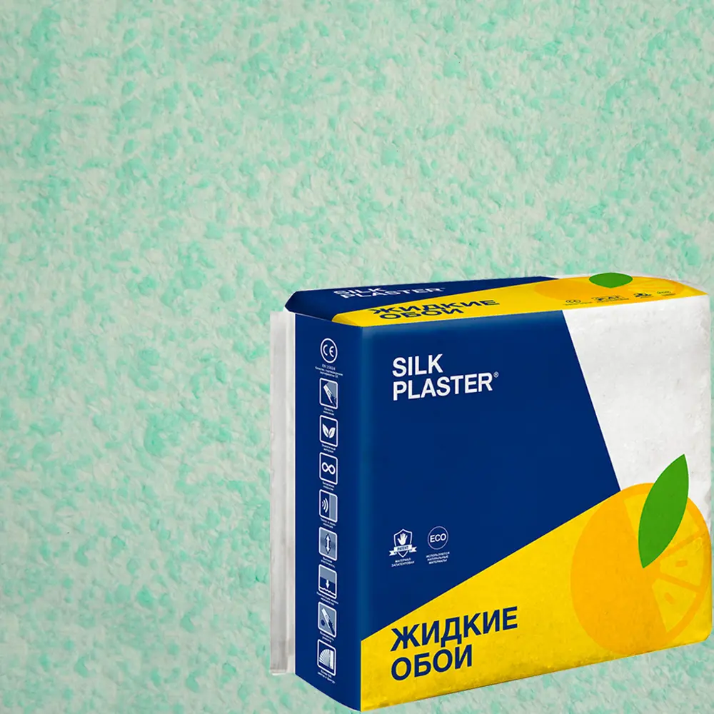 82736069 Жидкие обои Silk Plaster Absolute А207 0.7 кг цвет мятный пастельный STLM-0035094