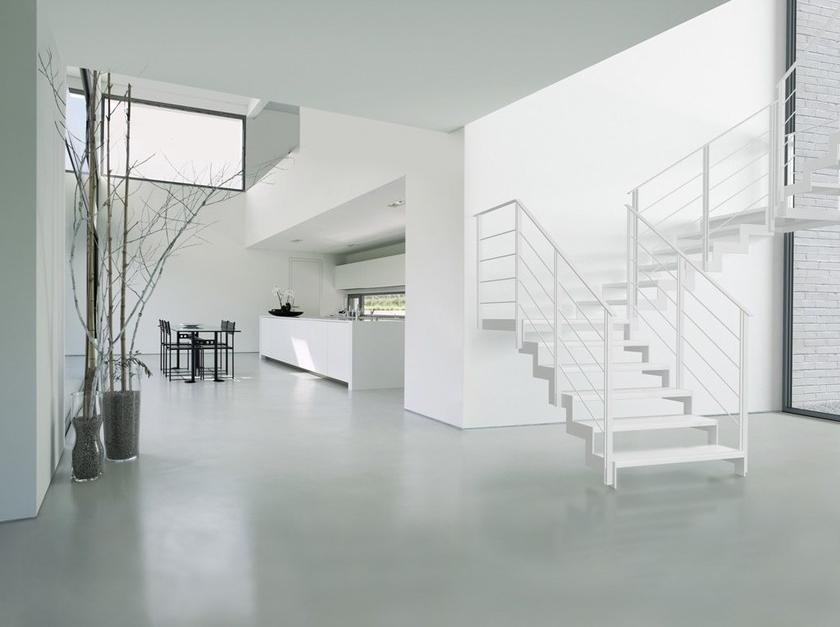 Fontanot П-образная открытая лестница из стали и дерева Lafont sun-id-1441708 - Вид №12