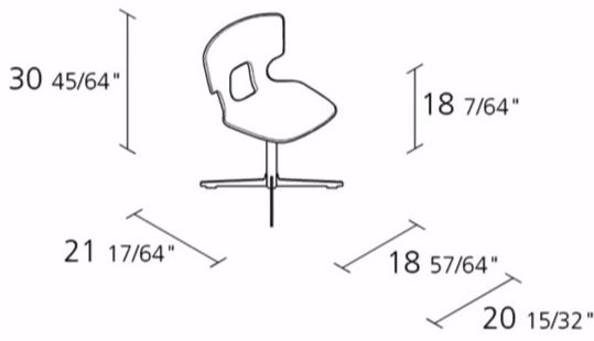 Alias Кресло вращающееся с 4-мя спицами Enna erice sun-id-1404831 - Вид №2
