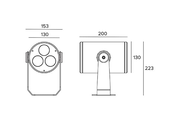 Регулируемый светодиодный наружный прожектор TARGETTI DART ROUND MEDIUM ARCH-00088022 - Вид №7