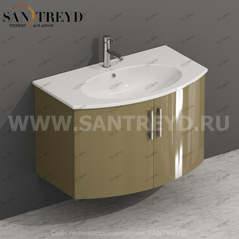 MDMA80Y136 Тумба с двумя створками 78 см коричневая Globo 4ALL Италия Ceramica Globo