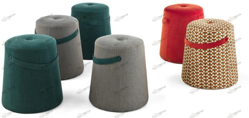 Arte Brotto Пуф из круглой ткани с обивкой Segreti S96