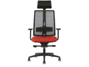 Регулируемое по высоте вращающееся офисное кресло с подголовником