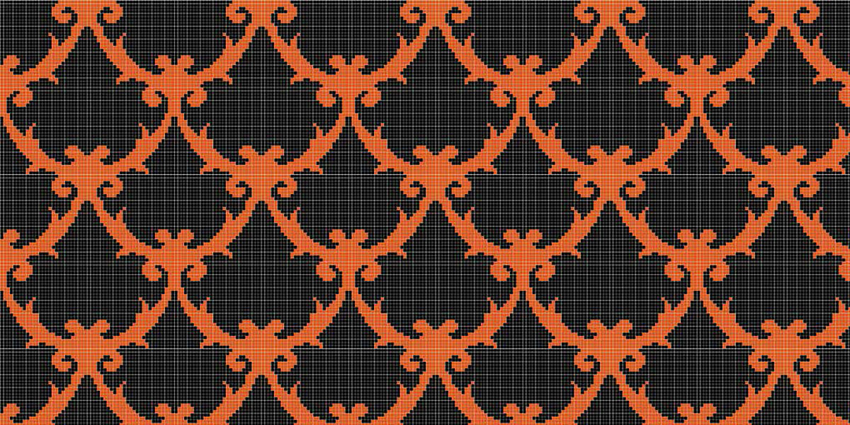 МОЗАИКА ИЗ СТЕКЛА MZ-08 BLACK&ORANGE ALMA ПАННО 15 MZ08BLACKORANGE - Вид №1