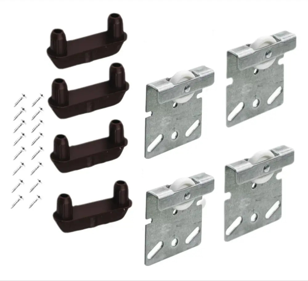 91570188 Комплект фурнитуры для шкафа-купе на 2 двери Hettich Top Line 27 (ролики и направляющие элементы) STLM-1006590