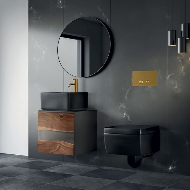 ONE002GDL Смеситель для раковины Linki ONE, Золото глянцевая сталь - Вид №2