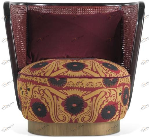 ETRO Home Interiors Кресло с обивкой из ткани с подлокотниками Caral sun-id-1487587