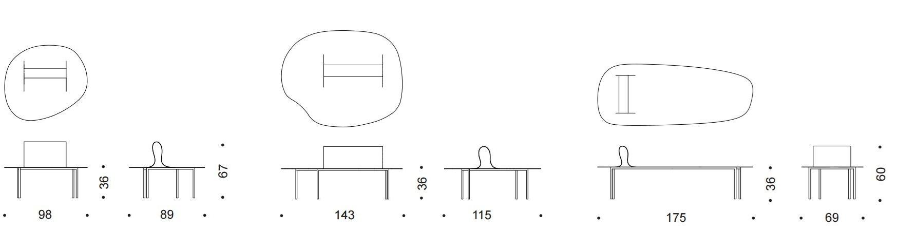 Desalto Скамья из листового металла со спинкой Softer than steel sun-id-1353841 - Вид №5