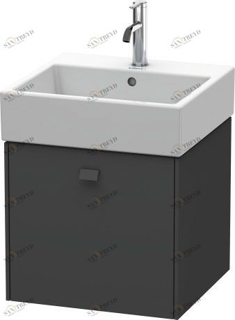 BR405204949 Тумбочка подвесная Brioso #BR4052 484 x 459 мм Графит матовый, декор Duravit