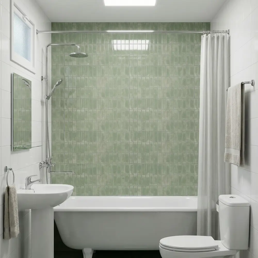 Листовая панель ПВХ Оливковая глазурь 962x478 мм 0.47 м² Santreyd STLM-2123941 - Вид №4