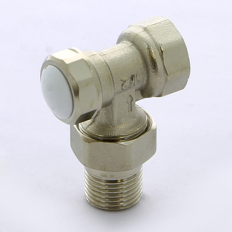 Вентиль НВ угловой для радиаторов обратный с разъемным соединением EMMETI 1/2" 01350322 - Вид №2