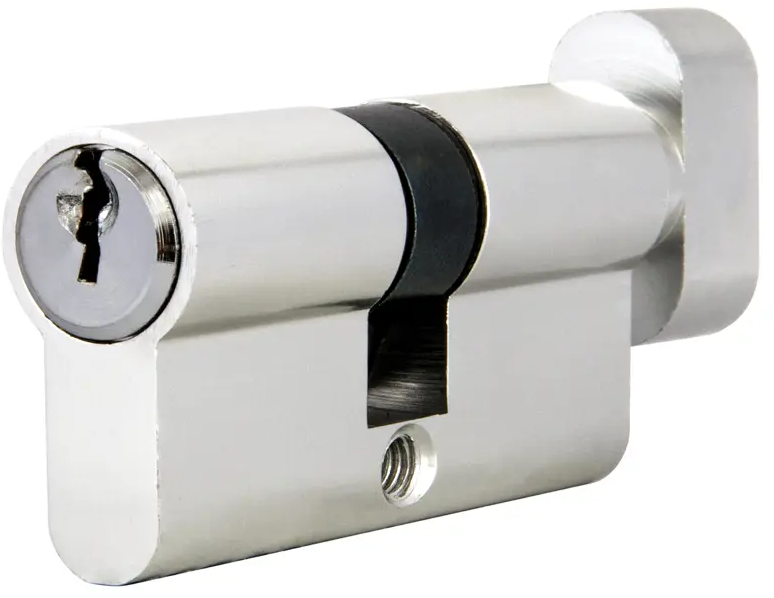 AJAX Цилиндр AX102/60 ключ-вертушка хромированный для входных дверей 83738358