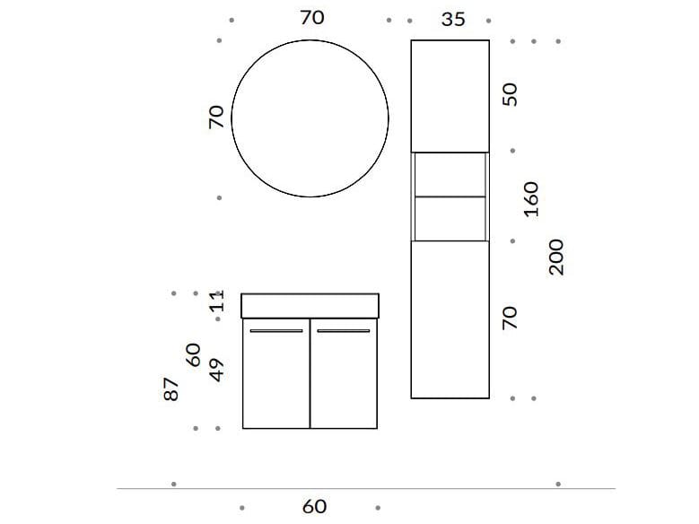 Подвесной умывальник с дверцами Gruppo Geromin Doge ARCH-00089585 - Вид №2