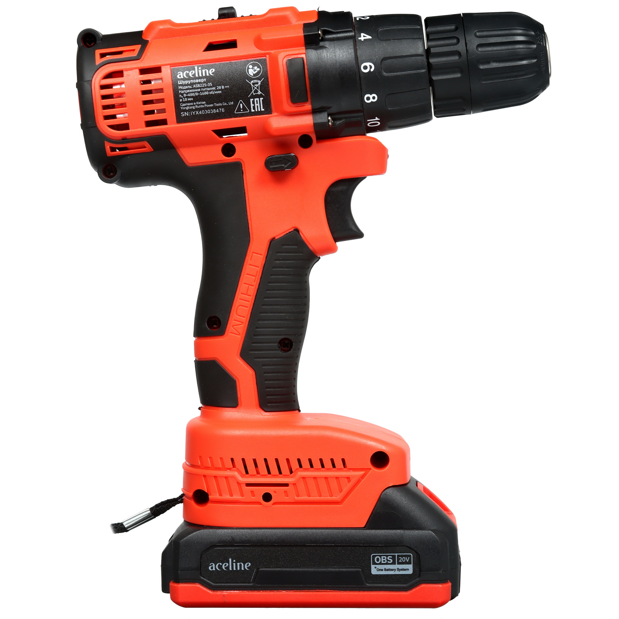 Дрель-шуруповерт Aceline OBS ASB225-35 OBS 20V 9053605 STDN-0124593 - Вид №2