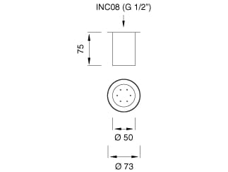 Круглая потолочная душевая головка из нержавеющей стали CEADESIGN FREE IDEAS ARCH-00006231 - Вид №2