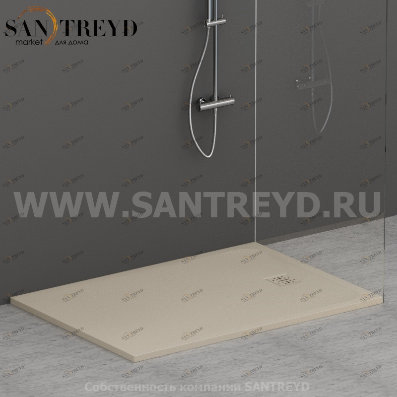 DP14100503 Душевой поддон 140х100 см цвет Жемчужина Globo DOCCIAPIETRA Италия Ceramica Globo