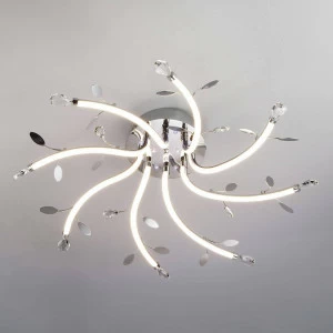 Светодиодный светильник Eurosvet с пультом управления 90128/8 хром EUROSVET ДИЗАЙНЕРСКИЕ, WILLOW 00-3888629 Прозрачный;хром