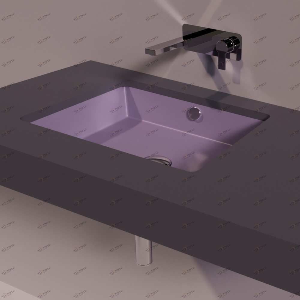 S59PRUGNAMATT Накладная раковина под столешницу  прямоугольная Simas Agile