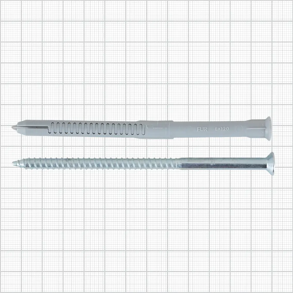 Дюбель-шуруп Fischer T FUR фасадный универсальный 8x120 мм нейлон/оцинкованная сталь 12471424 STLM-2010186  - Вид №4