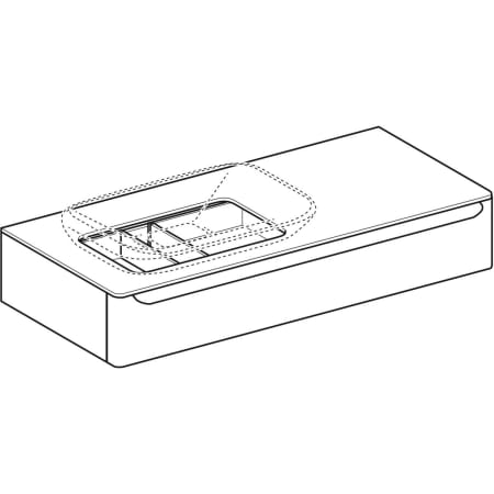 824160000 Шкафчик для встраиваемой раковины Geberit myDay, с одним выдвижным ящиком Geberit  - Вид №8