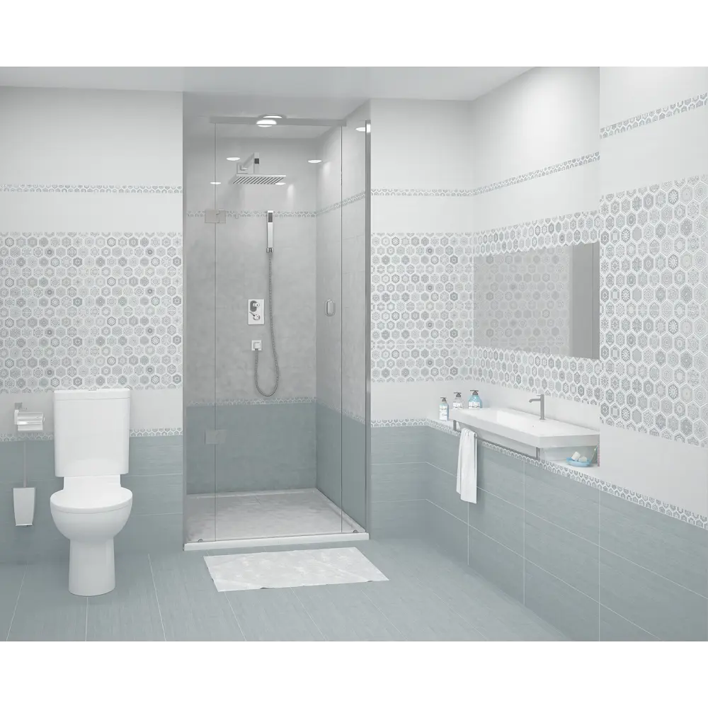 Плитка напольная Azori Riviera Mist 42x42 см 1.23 м² цвет серый 86612534 STLM-2127960  - Вид №1