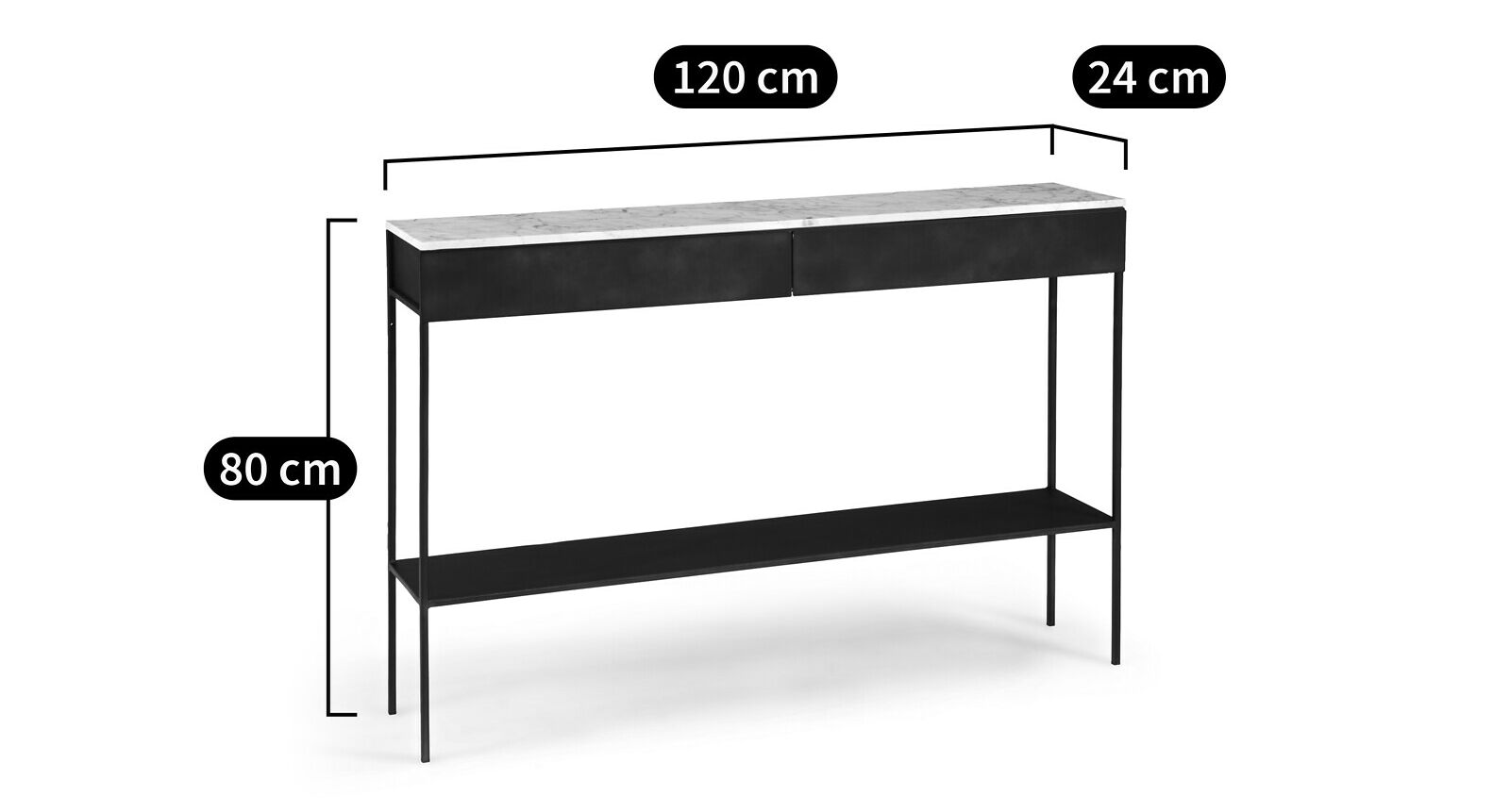 Прямоугольная консоль из каррарского мрамора с ящиками AMPM Fébée ARCH-00071133 - Вид №3