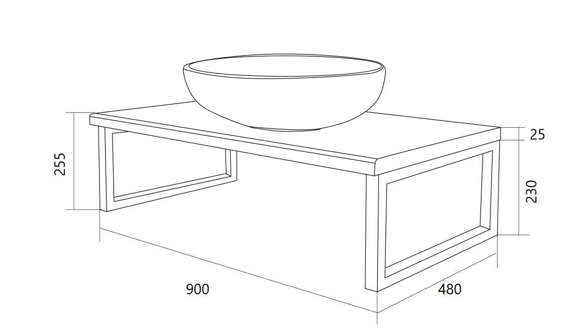 У85840 Столешница GRUNGE LOFT 90 Бетон светлый 1 Marka GRUNGE LOFT  - Вид №5