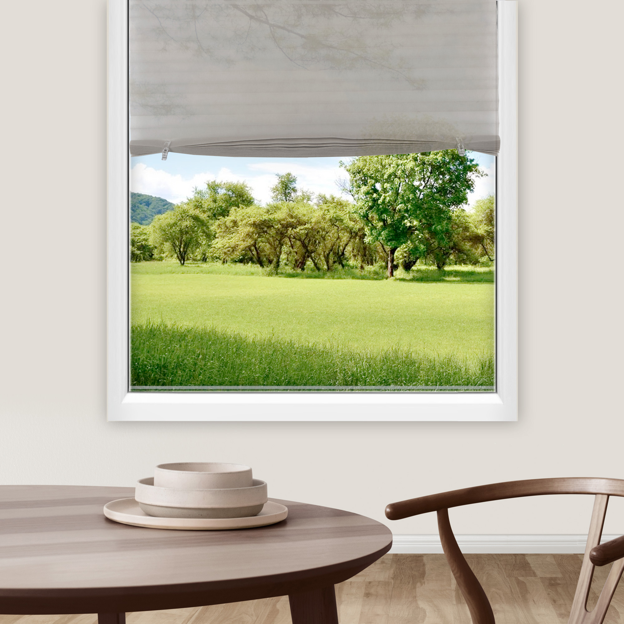 87557168 Жалюзи плиссе LY-PB02 90x190 см текстиль серые STLM-0074473 Santreyd  - Вид №6